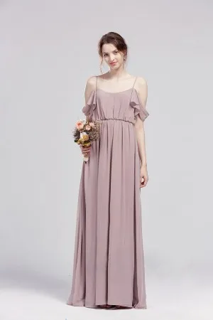 empire waist off the shoulder long dress