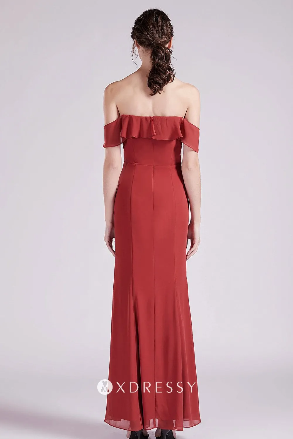 red chiffon ruffled bridesmaid dress red chiffon ruffled bridesmaid dress