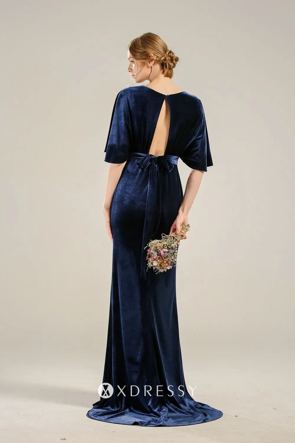 open back navy blue velvet bridesmaid dress open back navy blue velvet bridesmaid dress