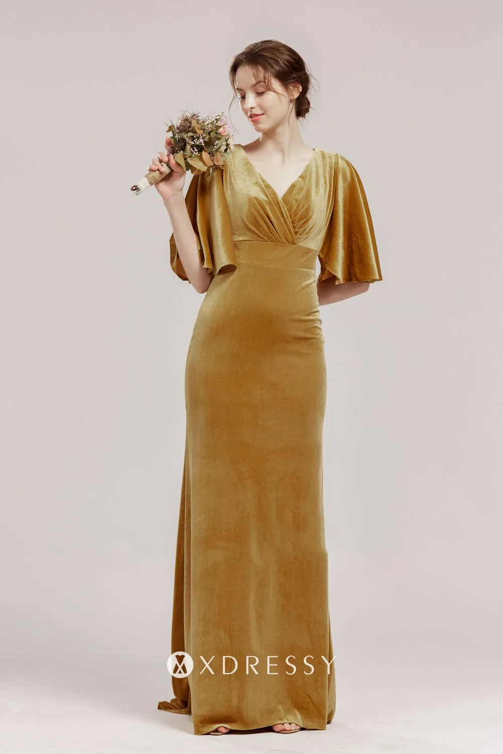 Gold Velvet Bridesmaid Dresses Velvet Bridesmaid Dresses