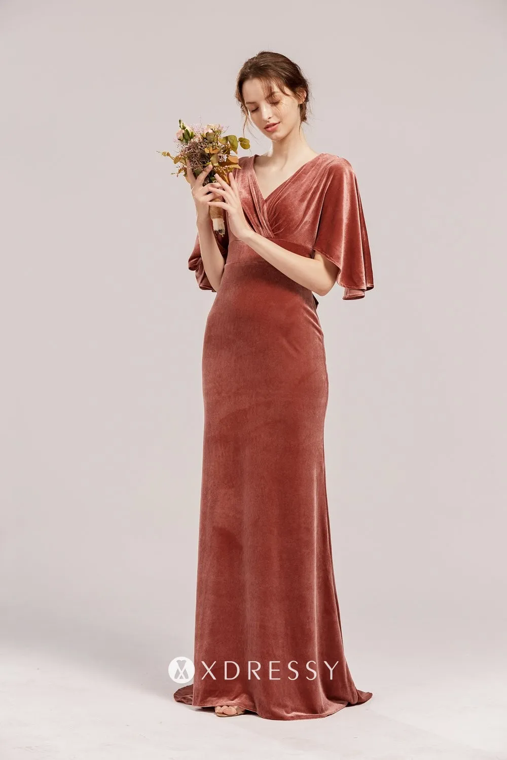 batwing evening gown