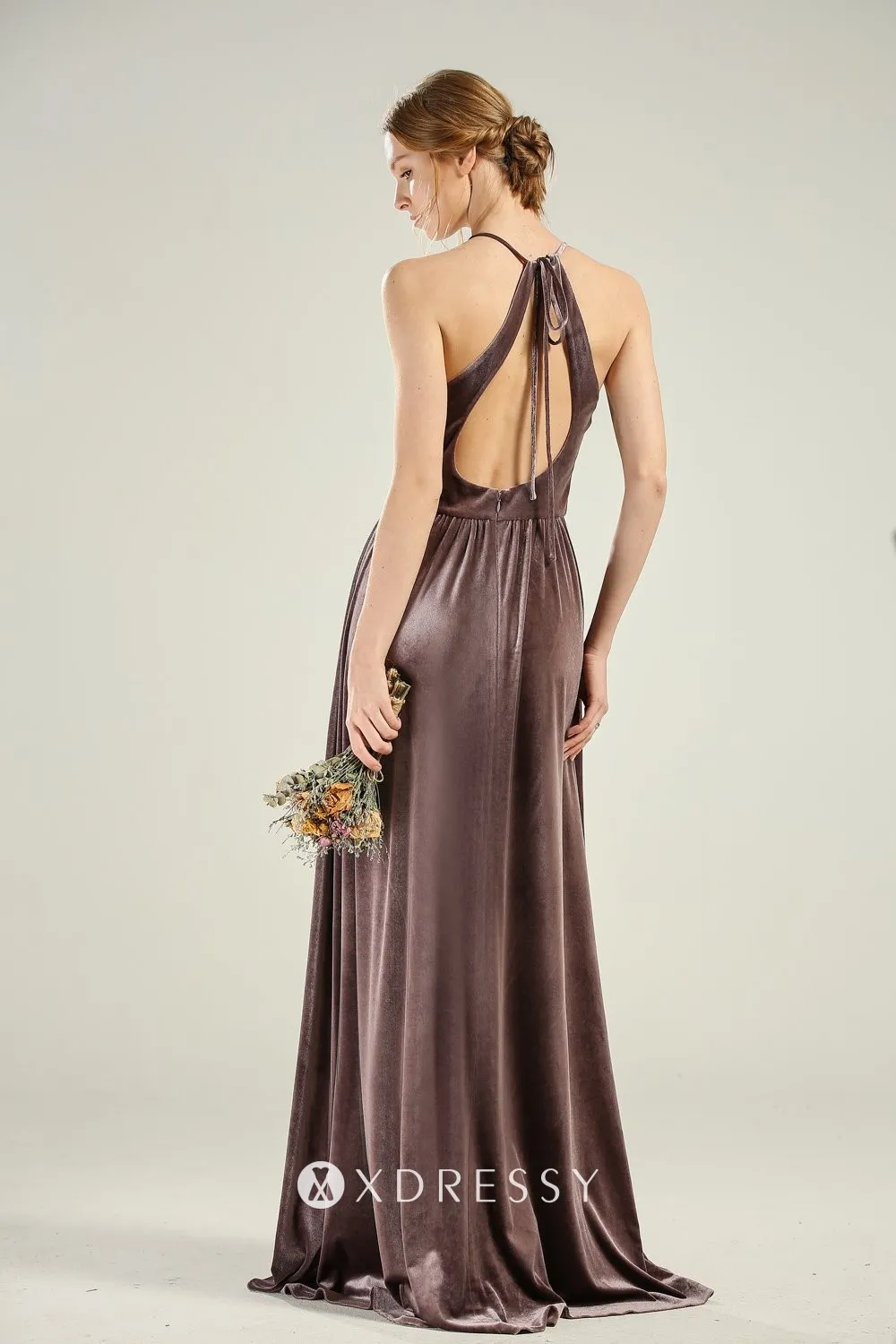 open back mocha brown velvet bridesmaid dress open back mocha brown velvet bridesmaid dress