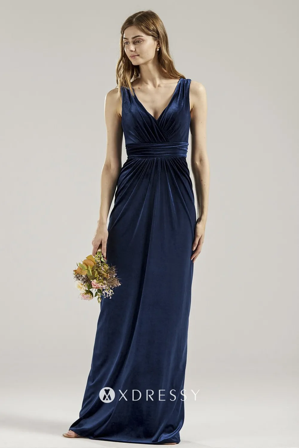 sheath silhouette navy blue velvet bridesmaid gown sheath silhouette navy blue velvet bridesmaid gown