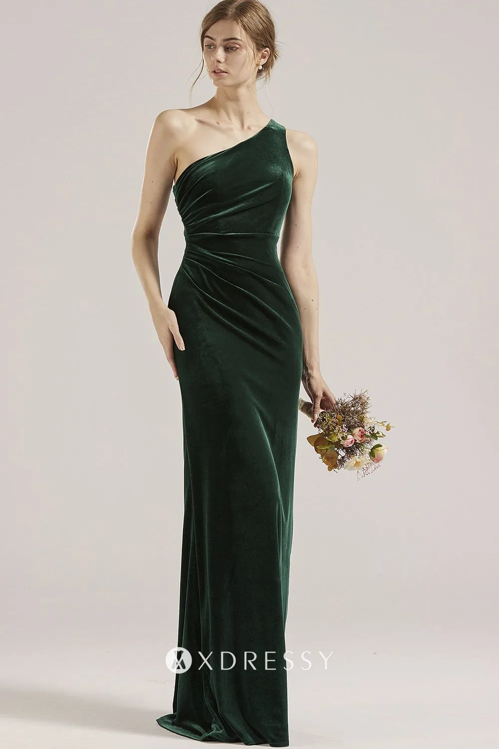 sheath silhouette one shoulder bridesmaid gown sheath silhouette one shoulder bridesmaid gown