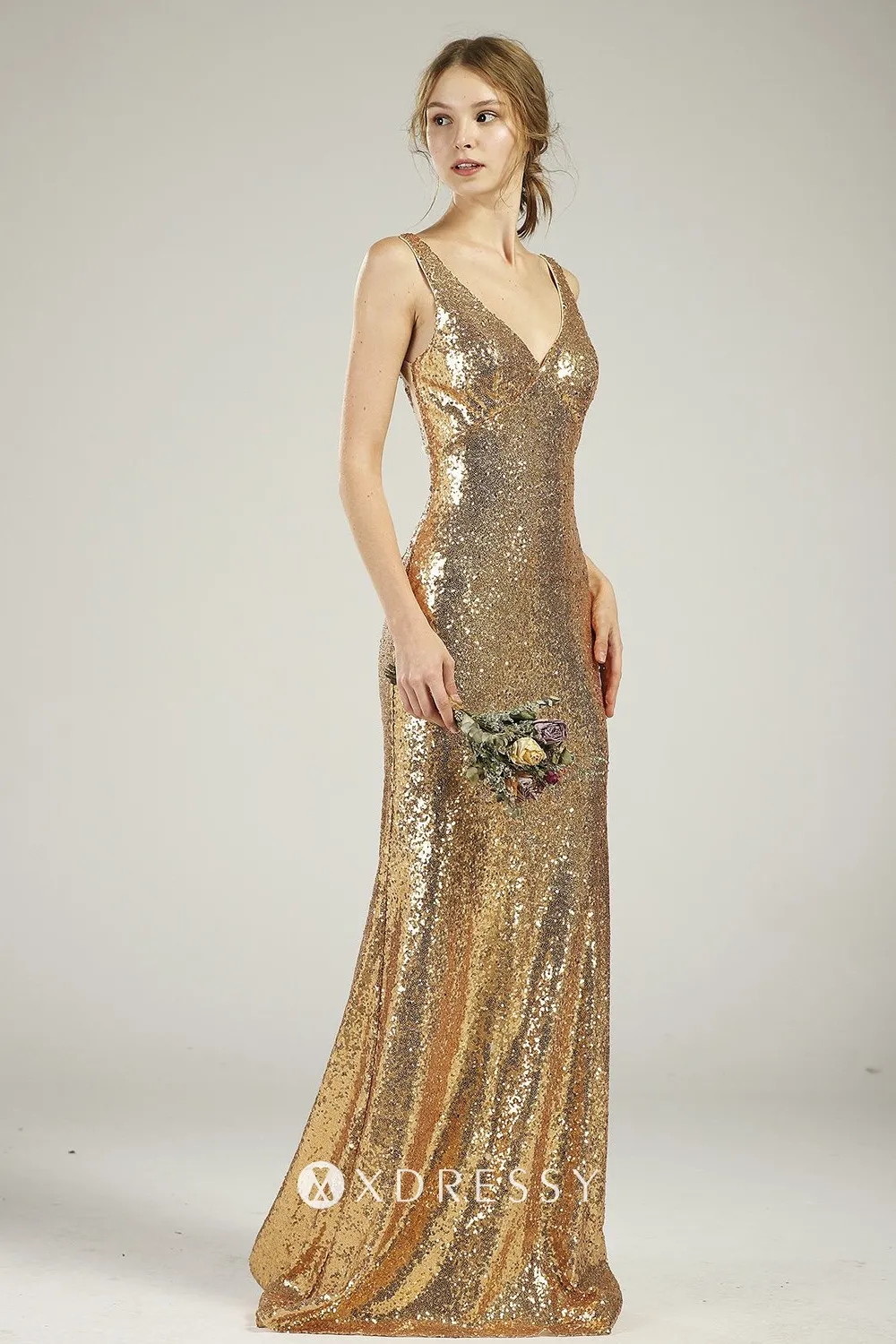 gold sequin empire sleeveless bridesmaid dress gold sequin empire sleeveless bridesmaid dress