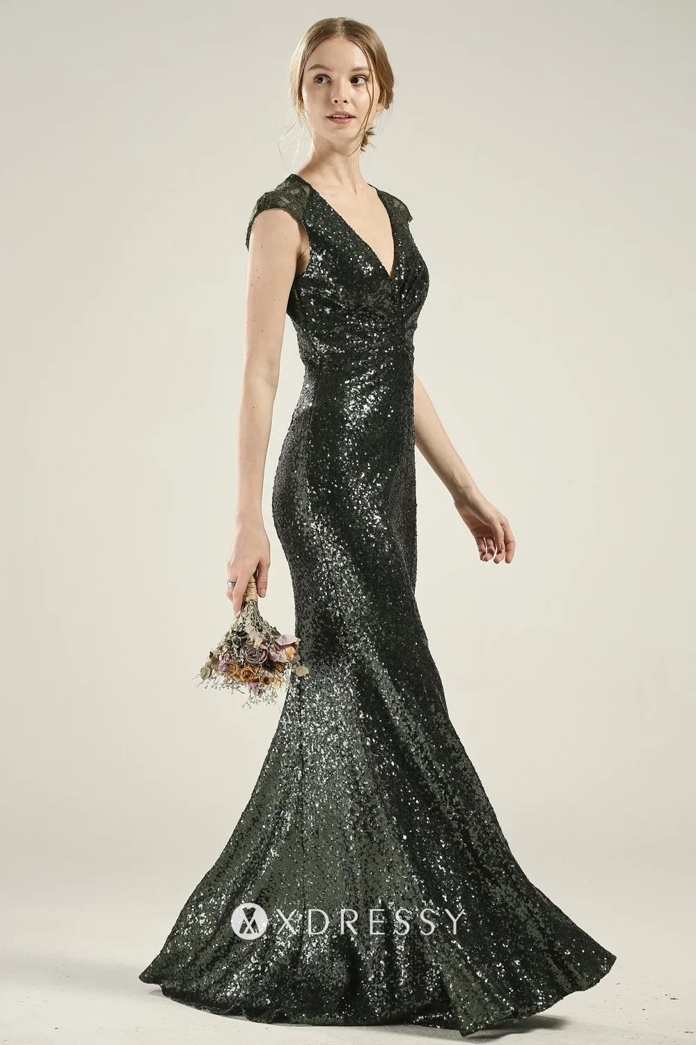 dark green lace cap sleeve mermaid long bridesmaid dress dark green lace cap sleeve mermaid long bridesmaid dress