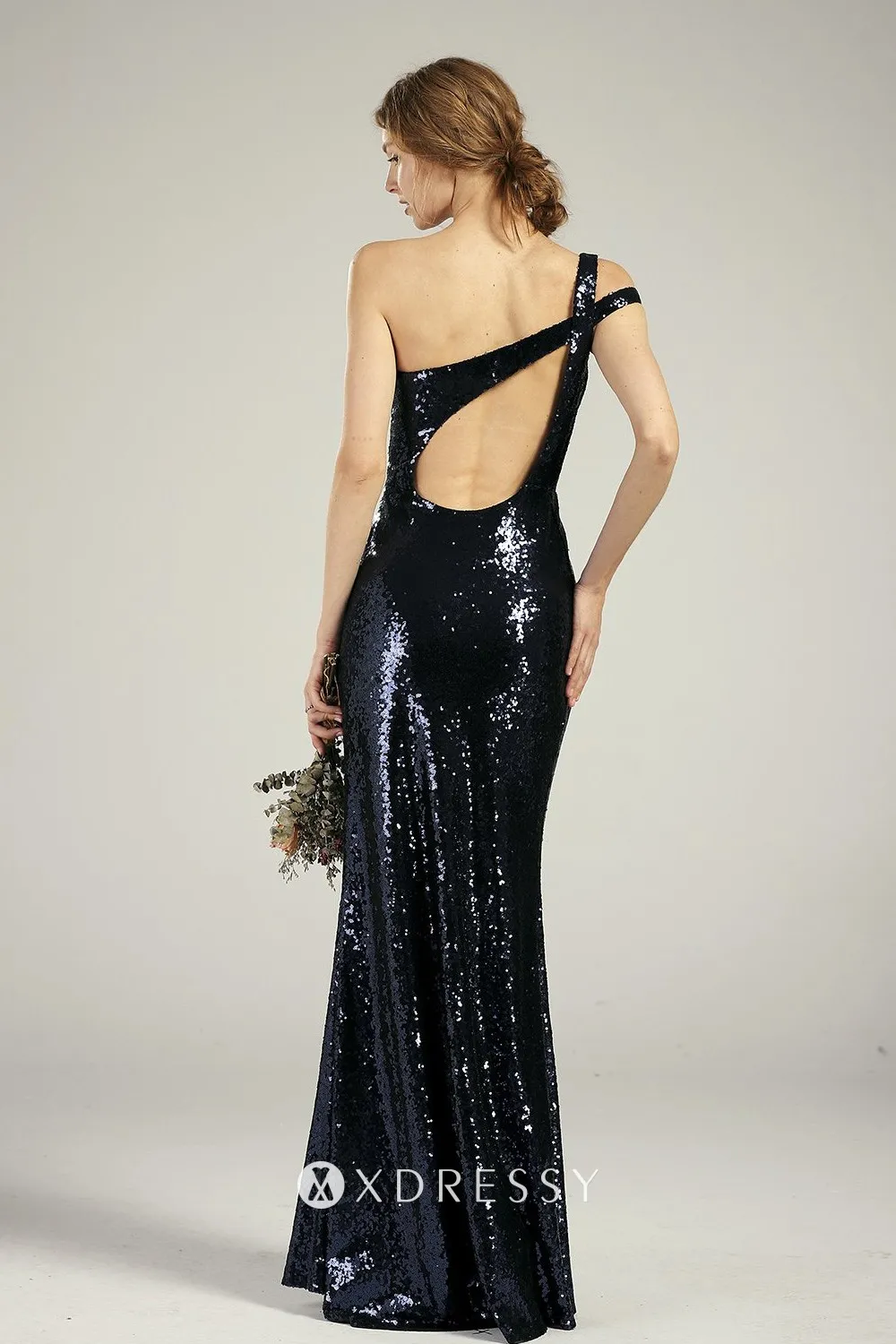 open back navy sequin one shoulder bridesmaid dress open back navy sequin one shoulder bridesmaid dress