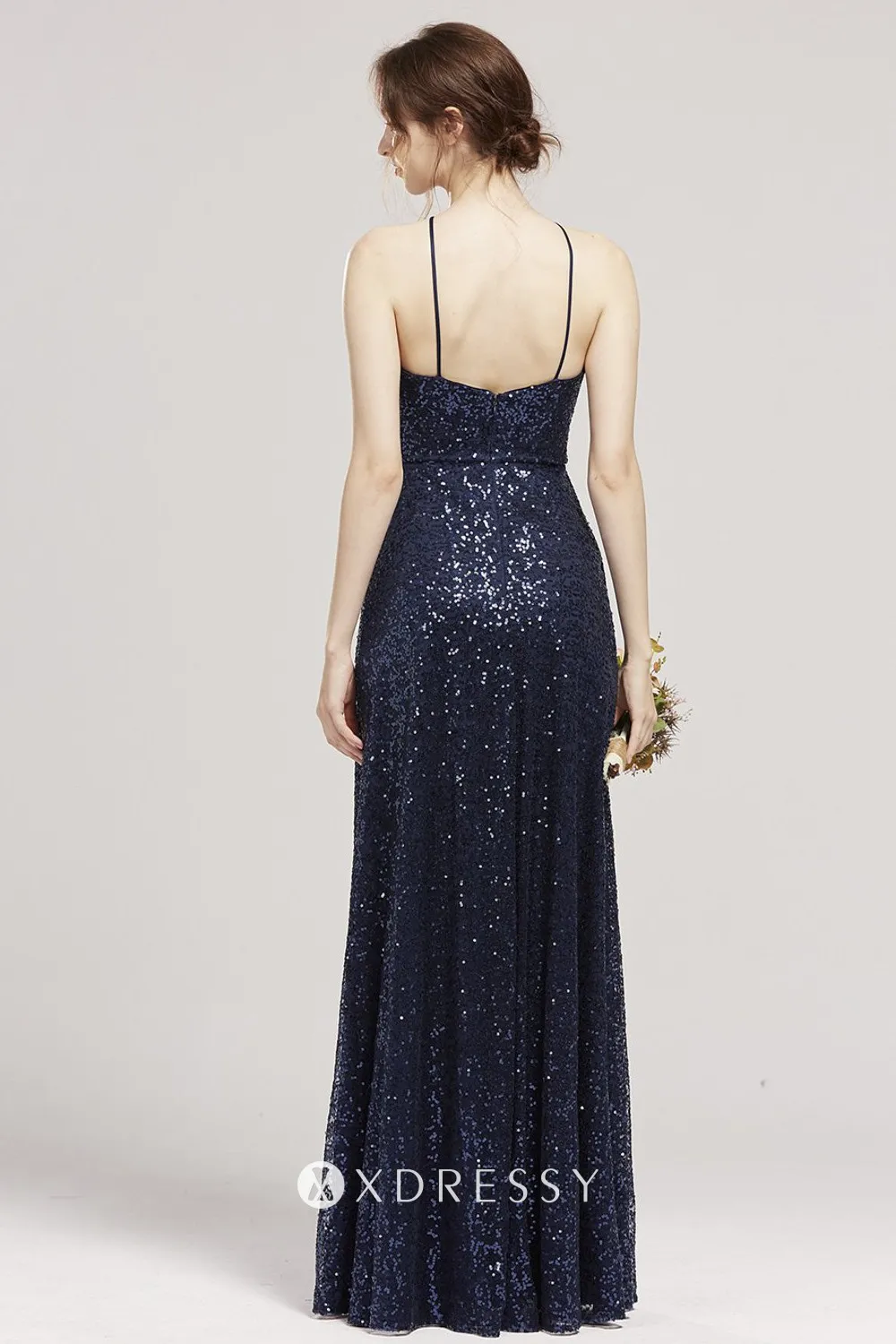 low back spaghetti straps navy sequin dress low back spaghetti straps navy sequin dress
