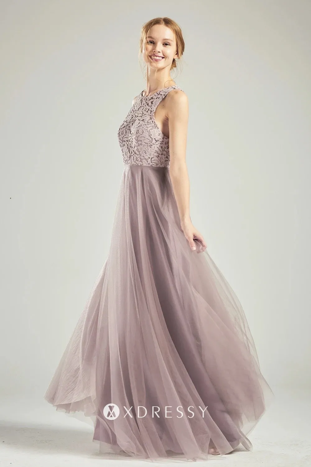 illusion lace jewel neckline with sweetheart underneath dress