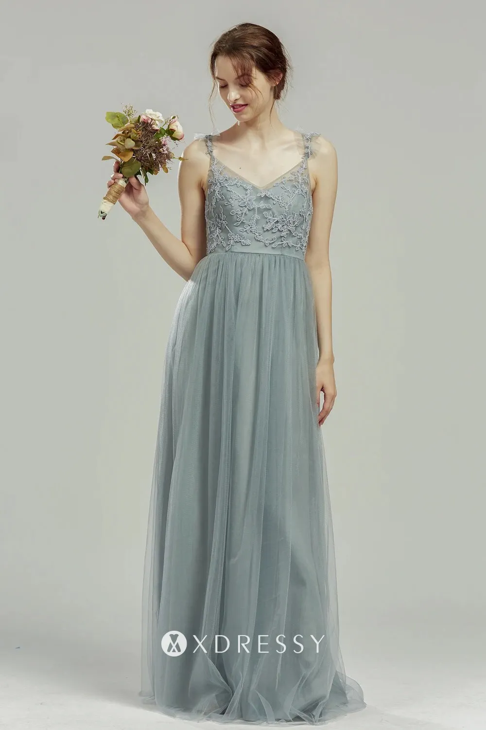 dusty blue lace tulle convertible cold shoulder bridesmaid dress dusty blue lace tulle convertible cold shoulder bridesmaid dress