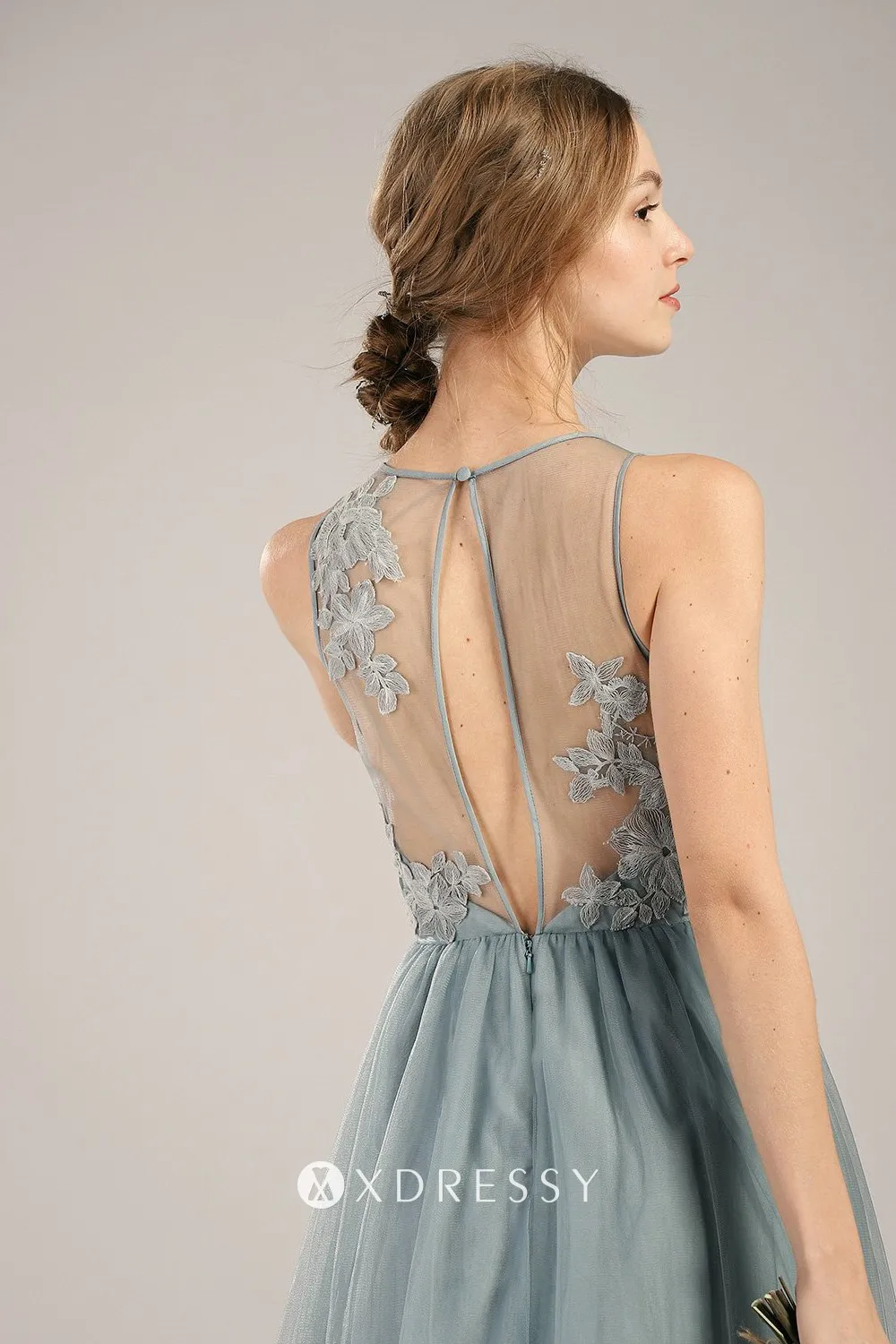 illusion lace keyhole back dress illusion lace keyhole back dress