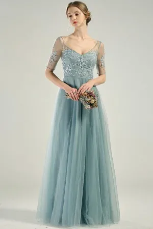 blue engagement dress