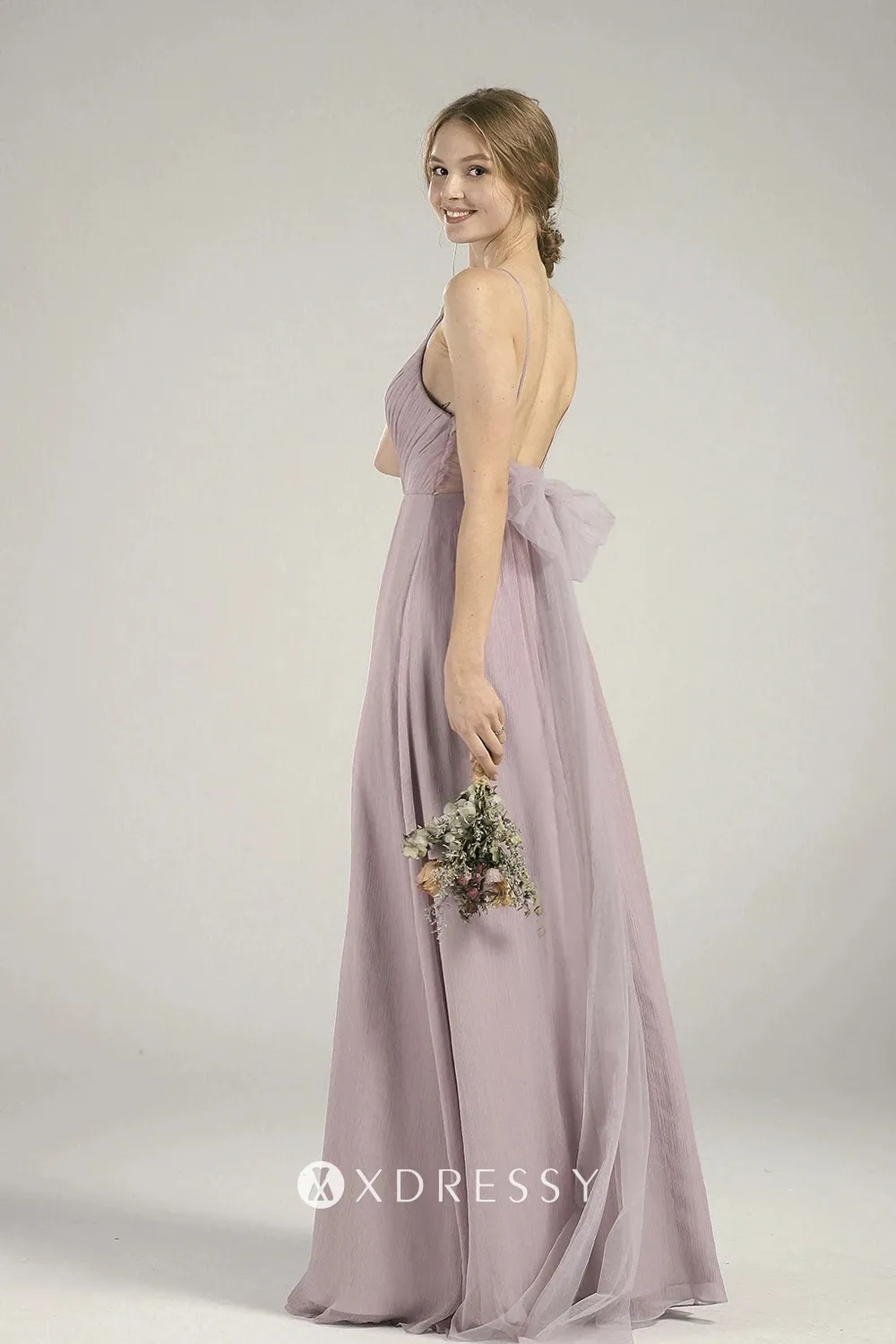 thin straps sleeveless mauve chiffon dress thin straps sleeveless mauve chiffon dress