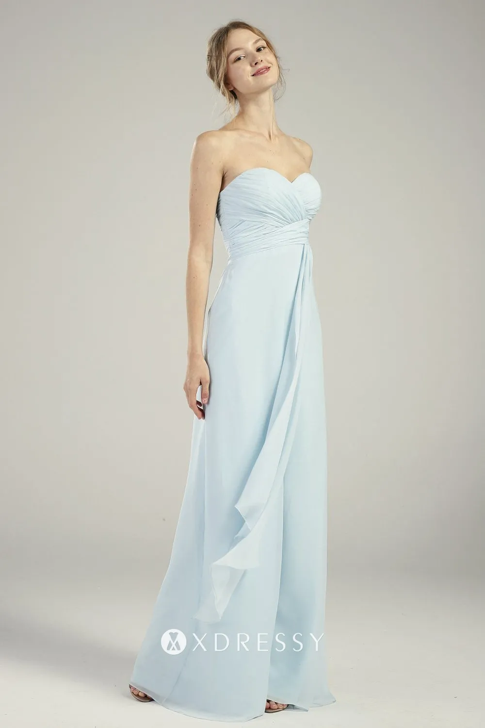 flowy light blue chiffon bridesmaid gown flowy light blue chiffon bridesmaid gown