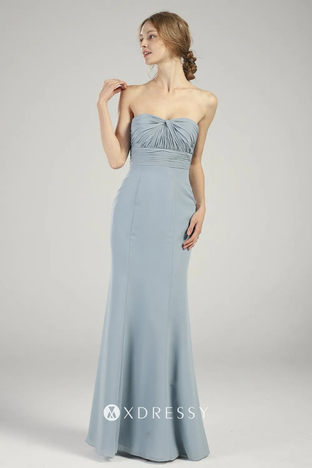twisted bodice pale blue chiffon dress twisted bodice pale blue chiffon dress