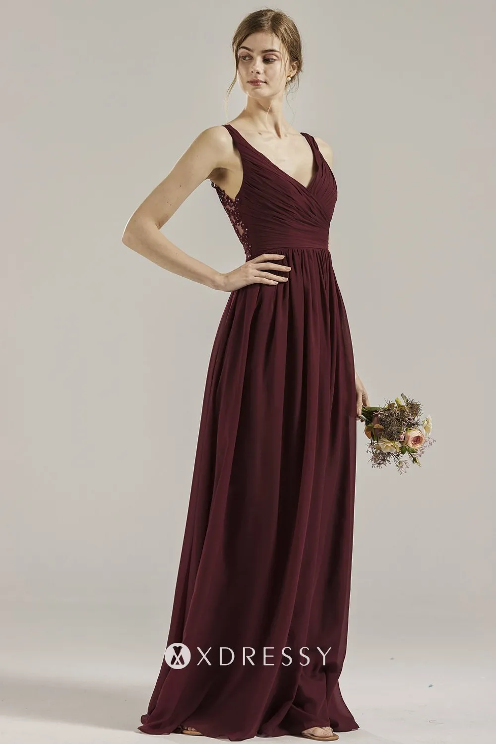 pleated maroon chiffon bridesmaid dress pleated maroon chiffon bridesmaid dress