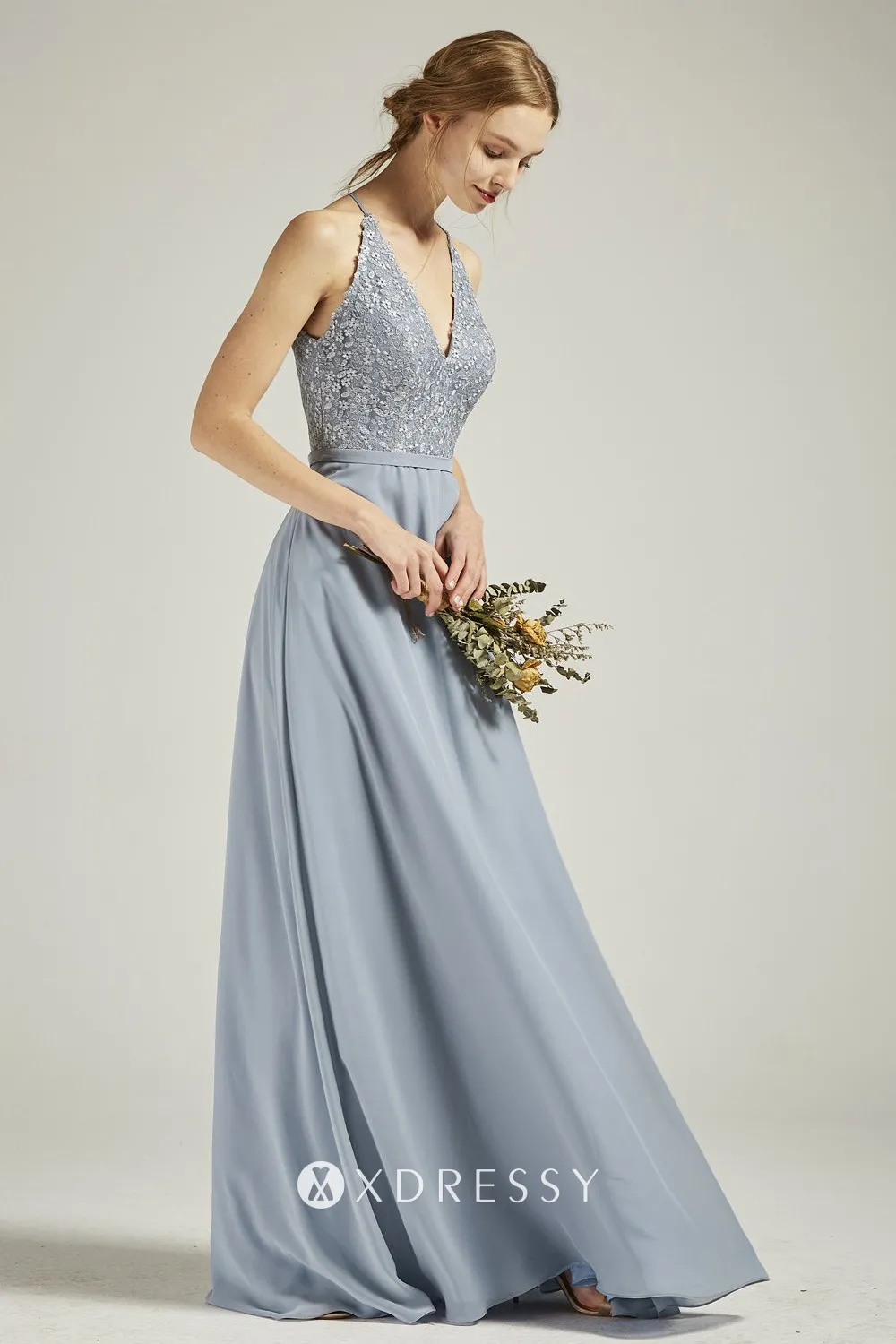 halter v neck blue bridesmaid dress halter v neck blue bridesmaid dress