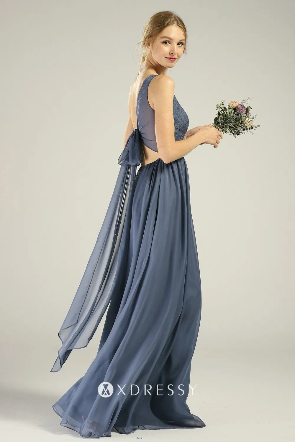 adjustable chiffon lacing steel blue dress adjustable chiffon lacing steel blue dress