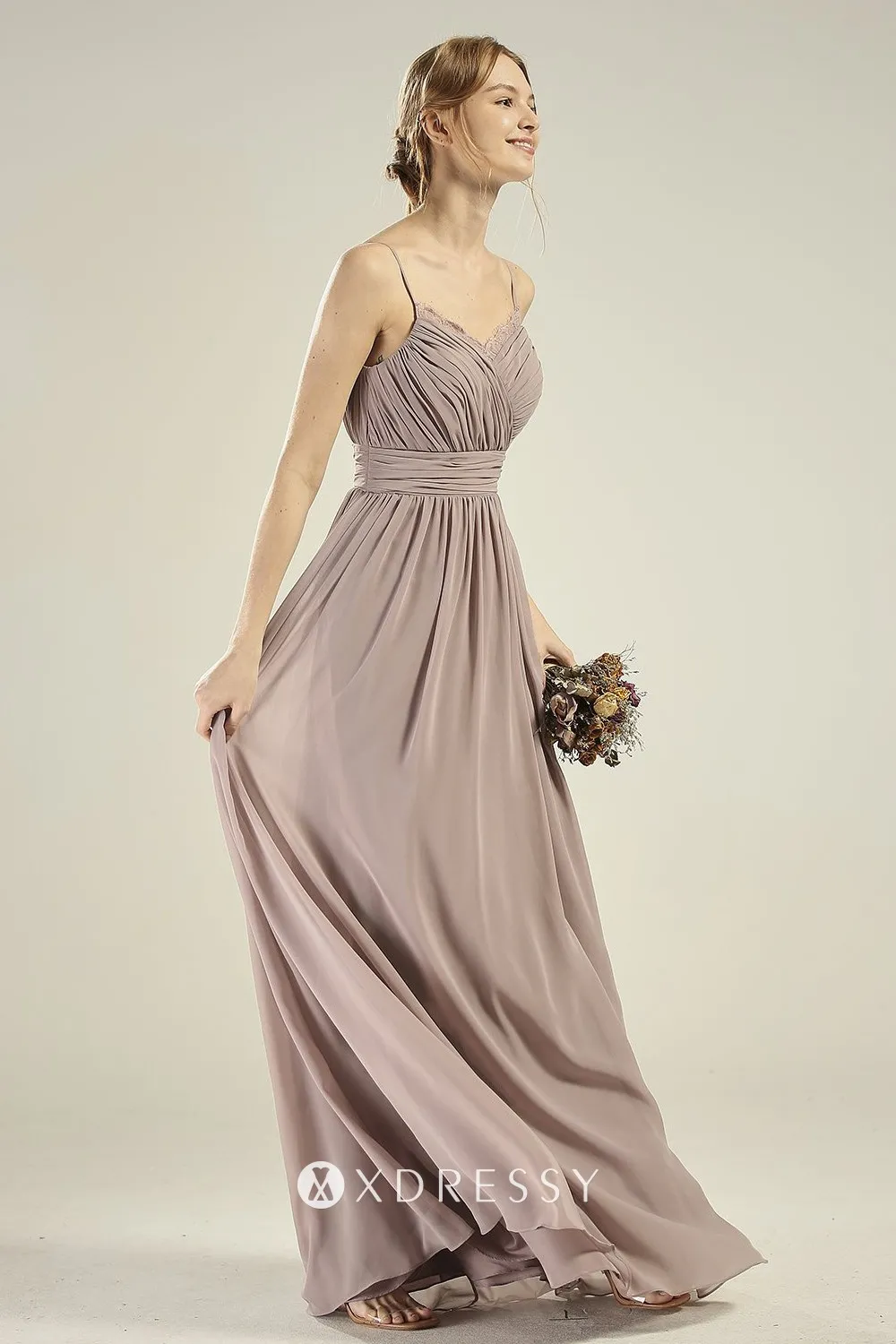 pleated straps mocha nude bridesmaid dress pleated straps mocha nude bridesmaid dress