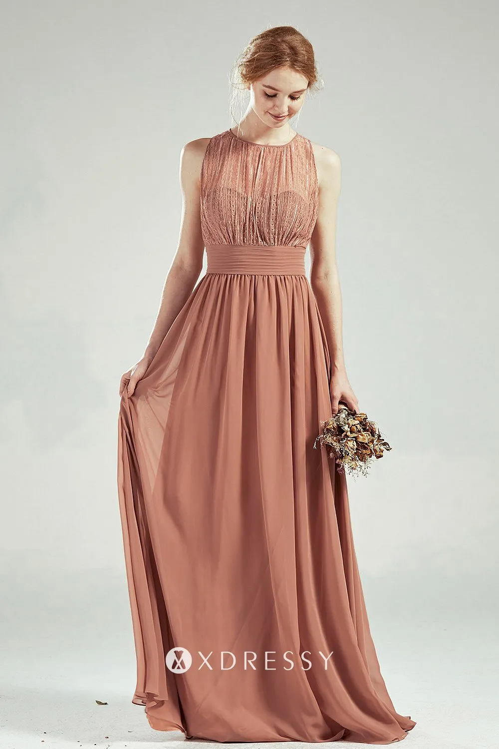 pretty dusty orange illusion lace chiffon long dress pretty dusty orange illusion lace chiffon long dress