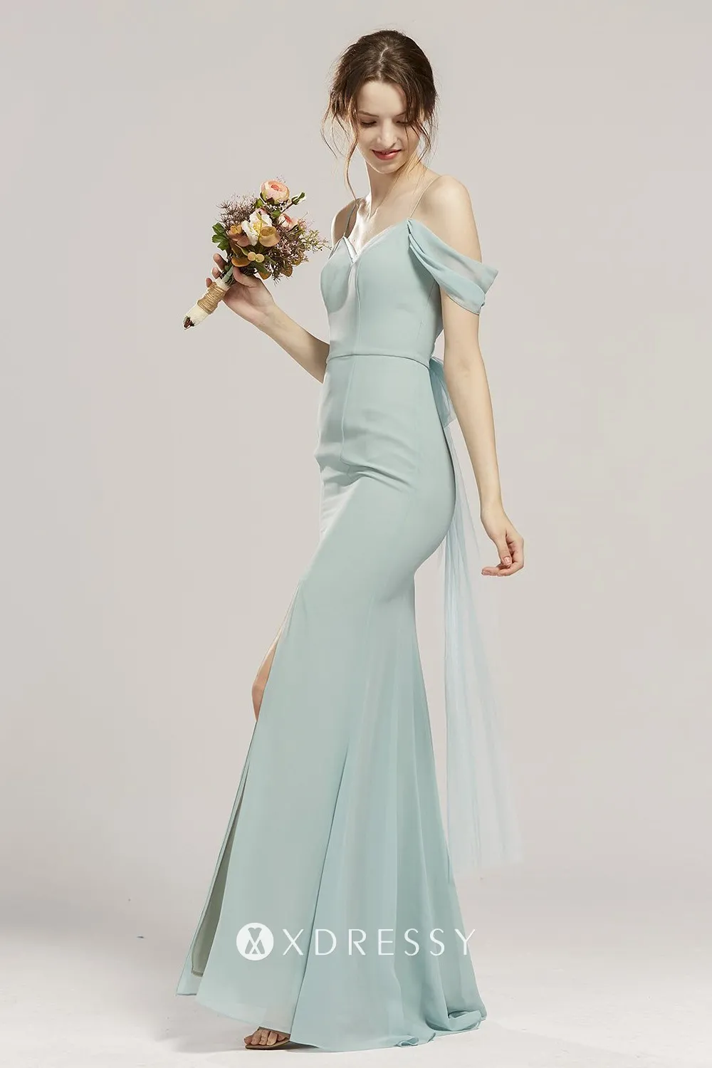 mint off shoulder slit mermaid dress mint off shoulder slit mermaid dress