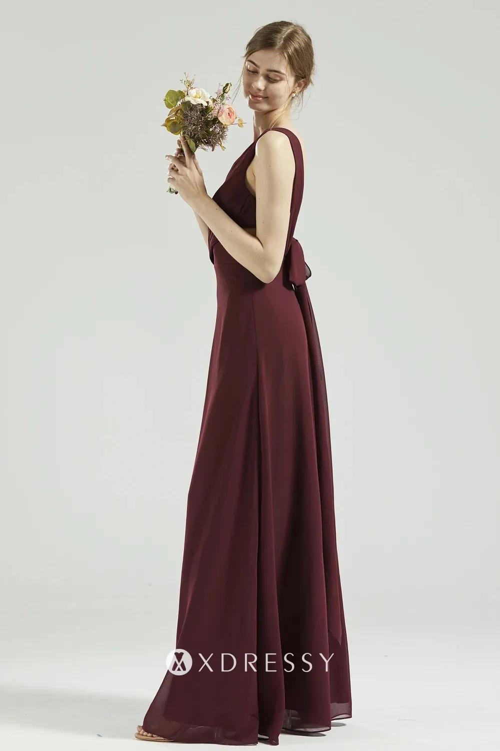 wide strap burgundy long dress wide strap burgundy long dress