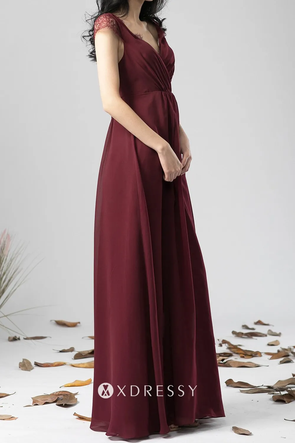 v neck with lace trim bridesmaid dress v neck with lace trim bridesmaid dress
