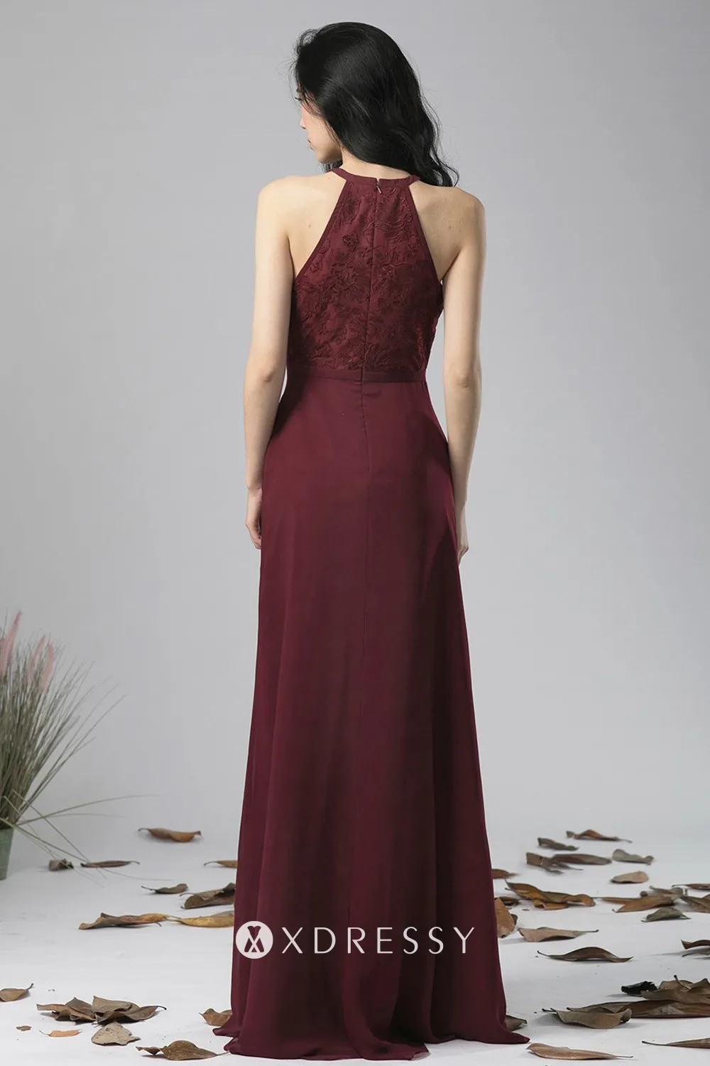wine red bridesmaid dress