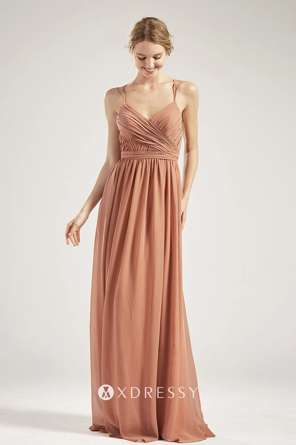 spaghetti straps chiffon long bridesmaid dress spaghetti straps chiffon long bridesmaid dress