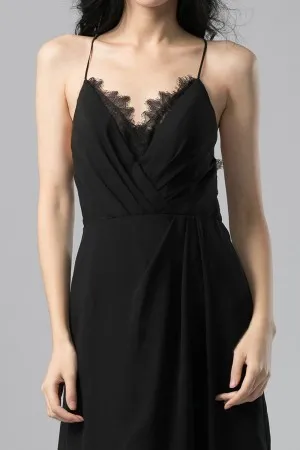 Back Spaghetti straps bridesmaid dress