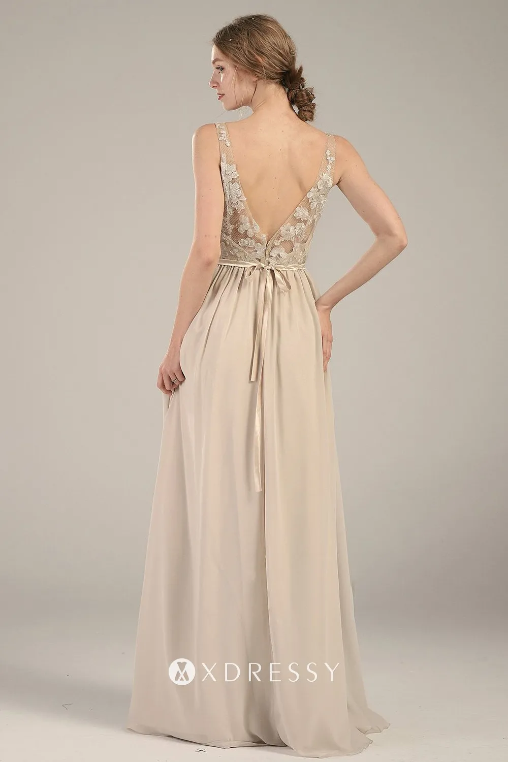 V back with belt bridesmaid dress V back with belt bridesmaid dress