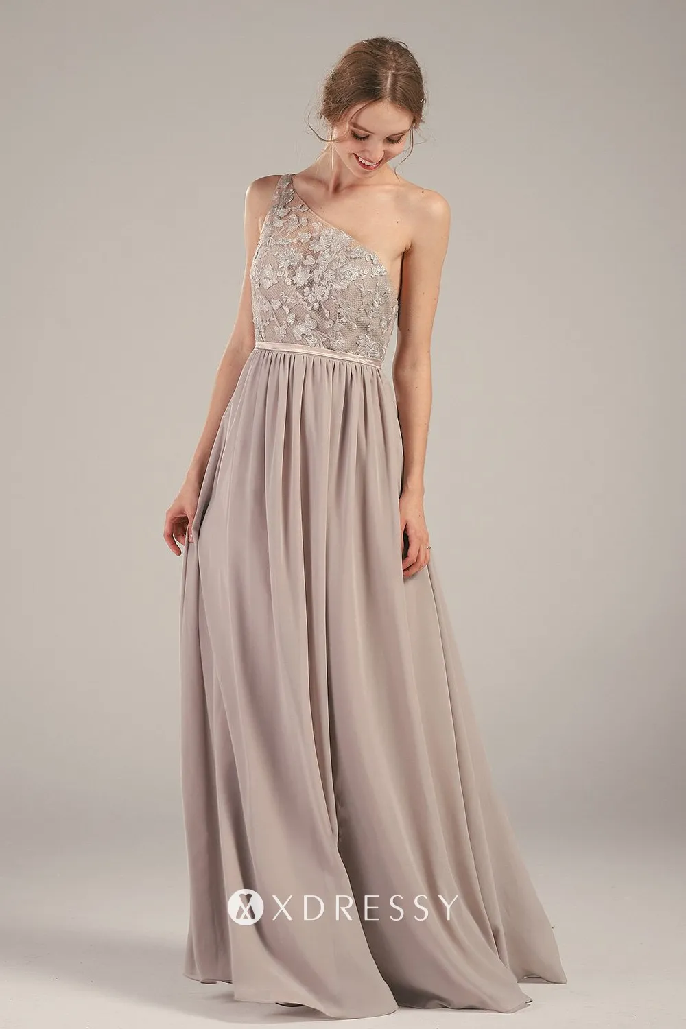Lace and Chiffon Bridesmaid Dress - Xdressy