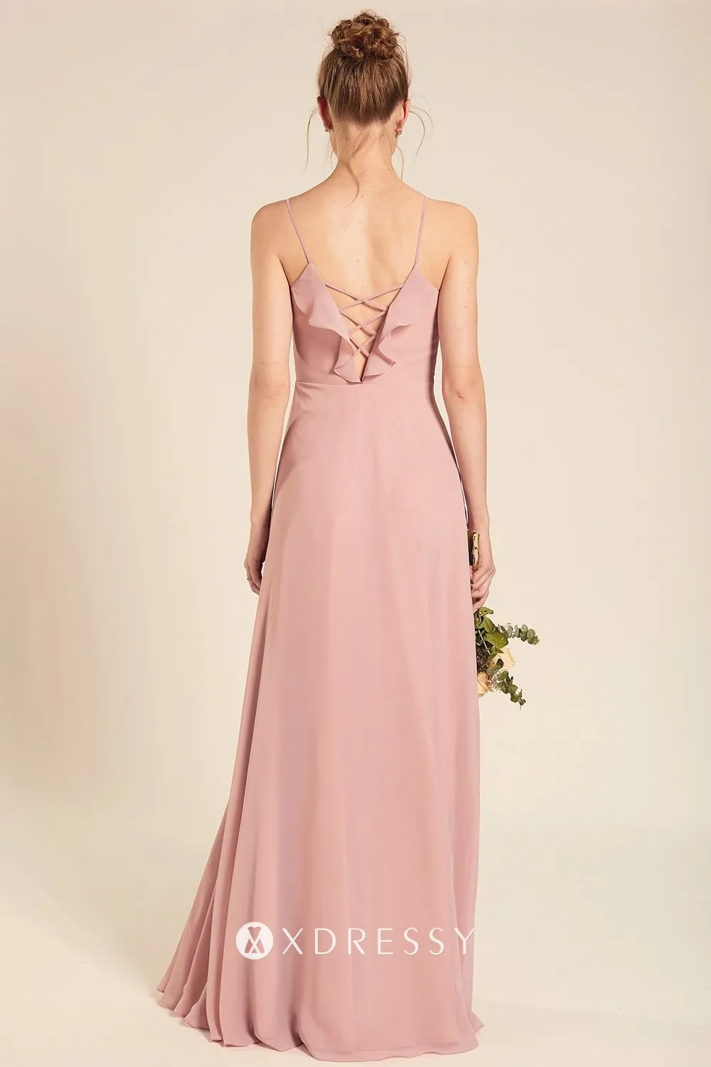 a line floor length bridesmaid dsress