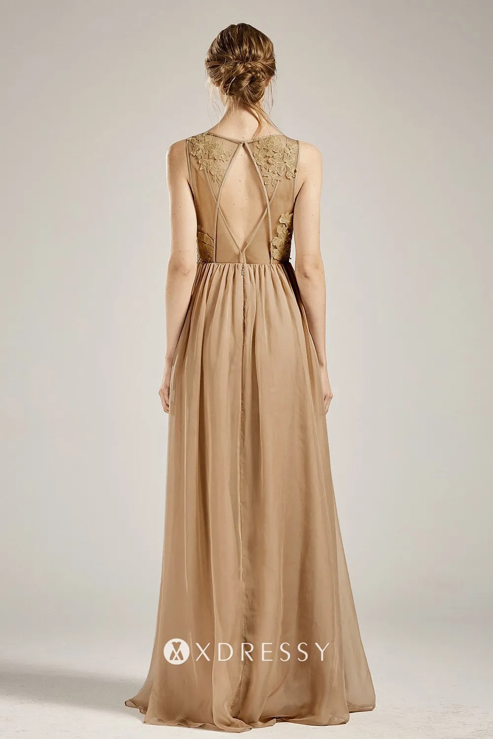 Illusion bodice bridesmaid dress Illusion bodice bridesmaid dress