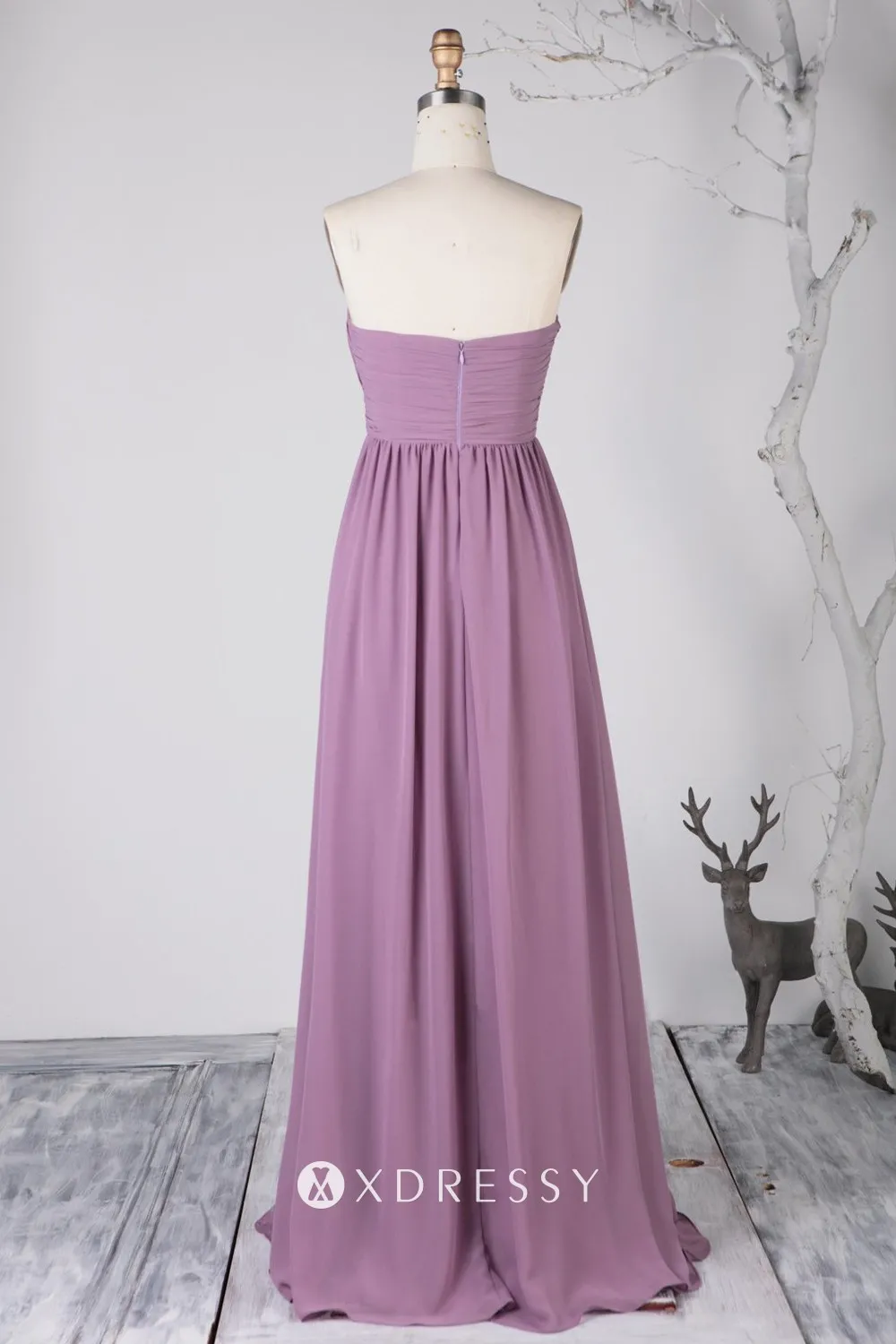sweetheart sleeveless bridesmaid dress