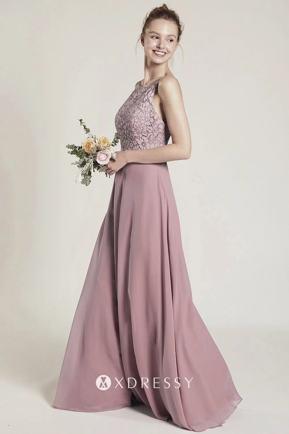 A line long bridesmaid dress A line long bridesmaid dress