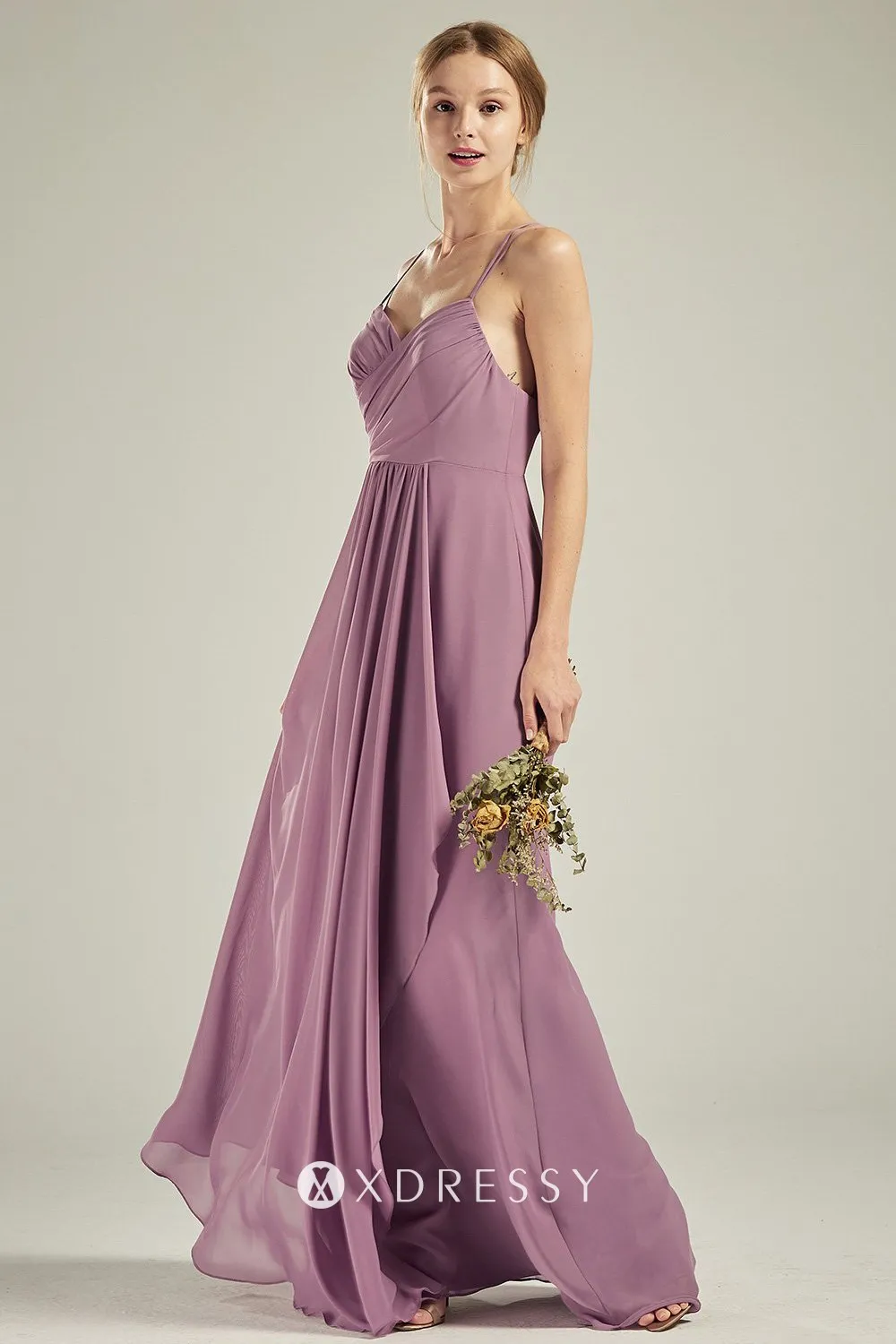 V neck long chiffon bridesmaid dress V neck long chiffon bridesmaid dress
