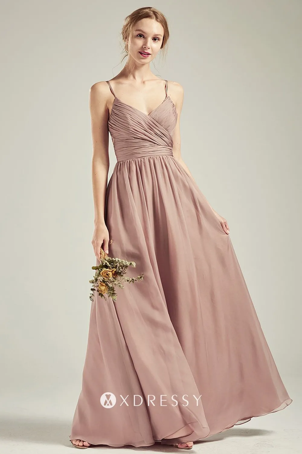 V neck long chiffon bridesmaid dress V neck long chiffon bridesmaid dress