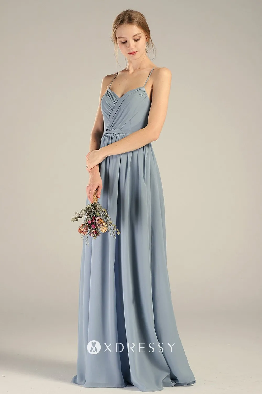 A Line Long chiffon bridesmaid dress A Line Long chiffon bridesmaid dress