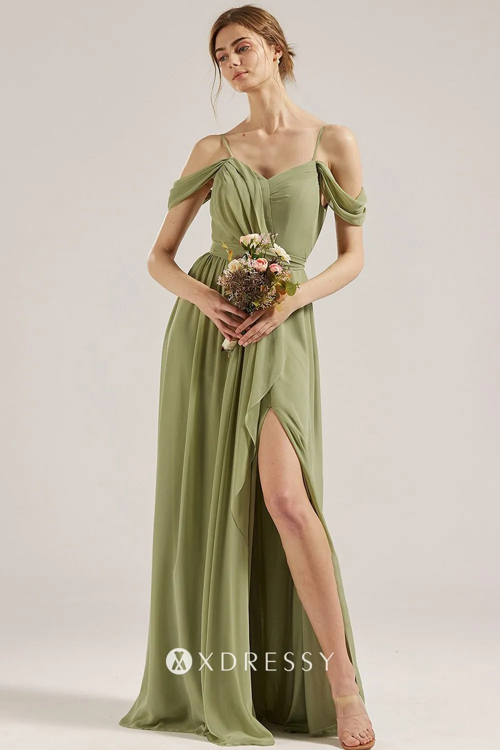 V neck long chiffon bridesmaid dress V neck long chiffon bridesmaid dress