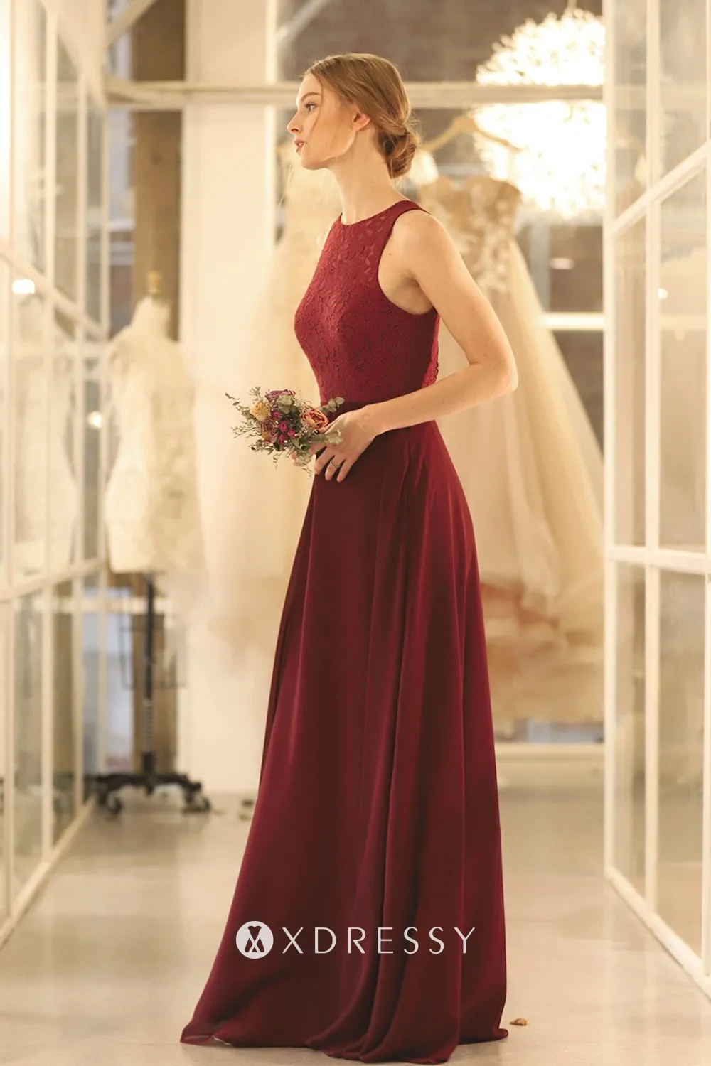 A line long bridesmaid dress