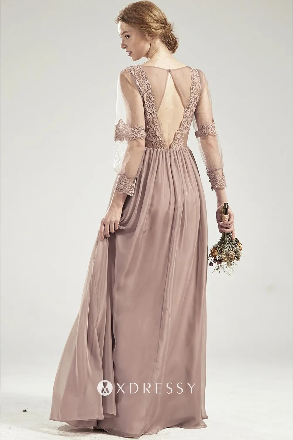 open back bridesmaid dress