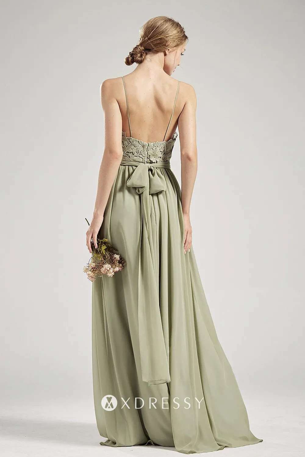 lace and chiffon low back bridesmaid dress lace and chiffon low back bridesmaid dress