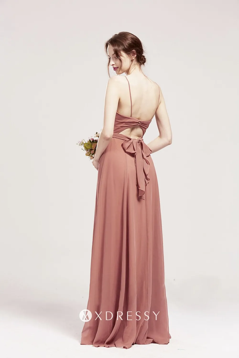 A line low back bridesmaid dress A line low back bridesmaid dress