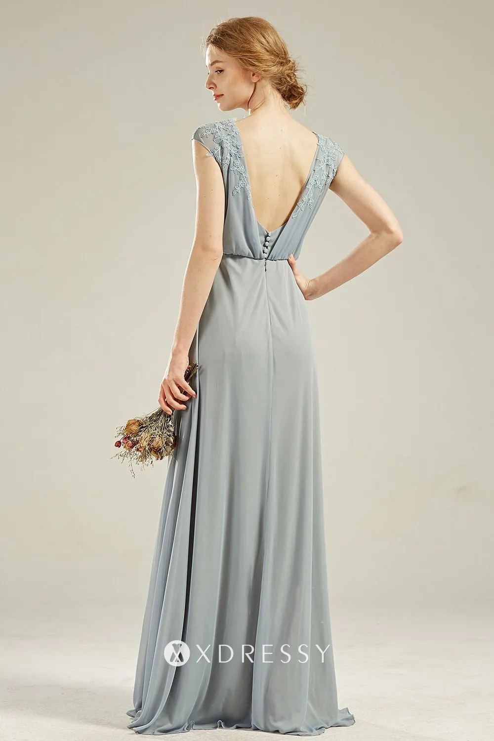 low V back bridesmaid dress low V back bridesmaid dress
