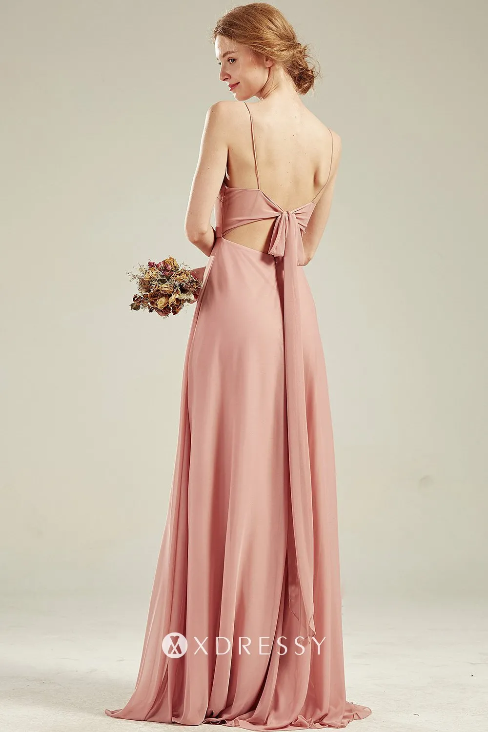 low back bridesmaid dress