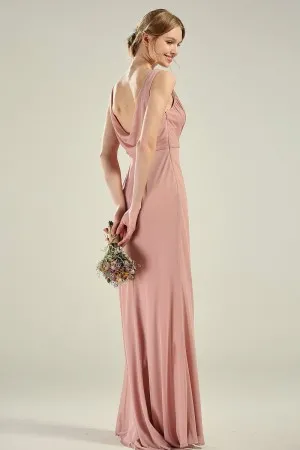 sleeveless sheath bridesmaid dress