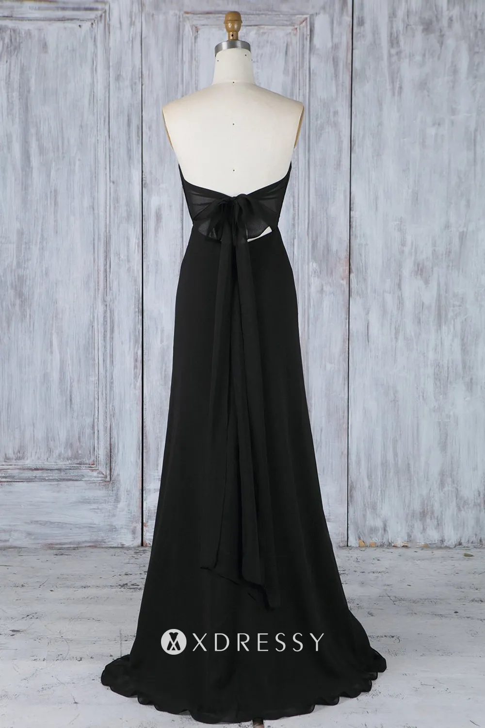 bow tie back bridesmaid dress
