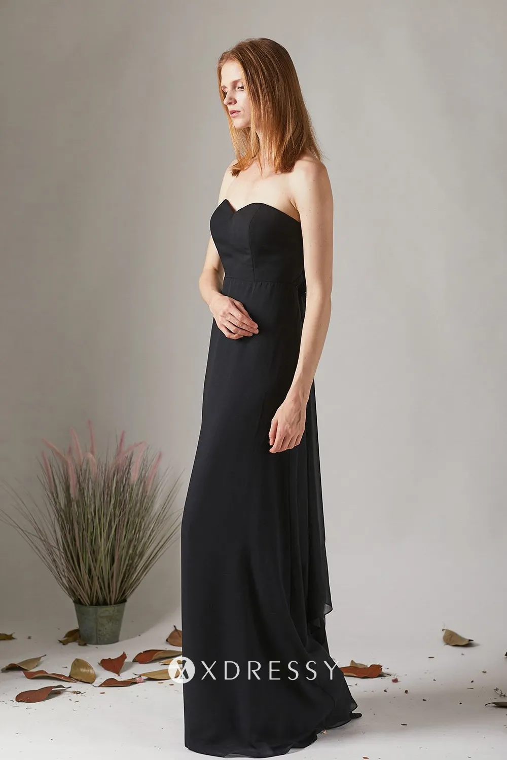 simple chiffon bridesmaid dress