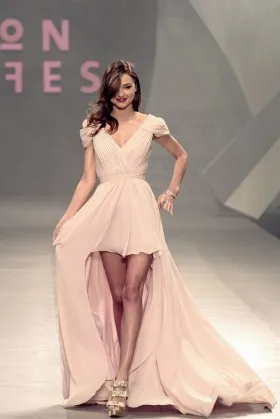 Miranda Kerr Pale Pink Dress 2011 Mexico City